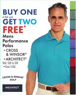 Boscov's Mens Performance Polos offer