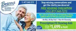 Boscov's Prescription Fit Hearing Aids offer