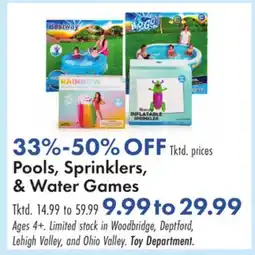 Boscov's Pools, Sprinklers, & Water Games offer