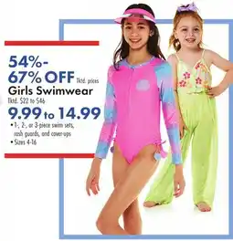Boscov's Girls Swimwear offer