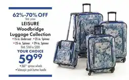 Boscov's LEISURE Woodbridge Luggage Collection offer