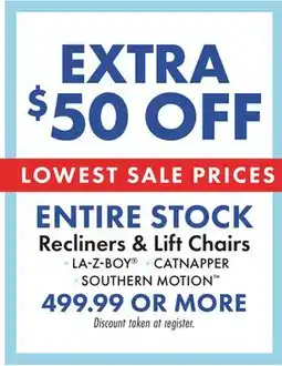 Boscov's Recliners & Lift Chairs offer