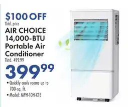 Boscov's AIR CHOICE 14, 000-BTU Portable Air Conditioner offer