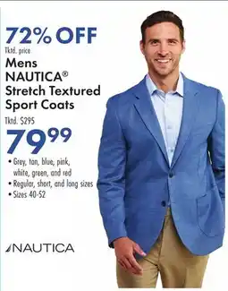 Boscov's Mens NAUTICA Stretch Textured Sport Coats offer