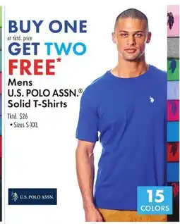 Boscov's Mens U.S POLO ASSN. Solid T-Shirts offer
