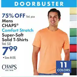 Boscov's Mens CHAPS Comfort Stretch Super-Soft Solid T-Shirts offer