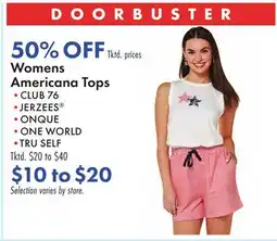 Boscov's Womens Americana Tops offer