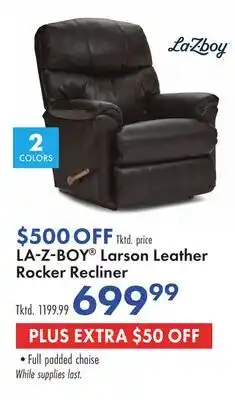 Boscov's LA-Z-BOY Larson Leather Rocker Recliner offer