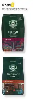 CVS Starbucks bagged coffee 9-12 oz, K-Cups 10 ct., Cold Brew 32 oz or instant 3.17 oz offer