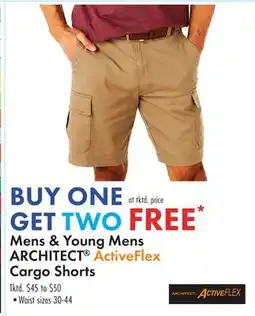 Boscov's Mens & Young Mens ARCHITECT ActiveFlex Cargo Shorts offer