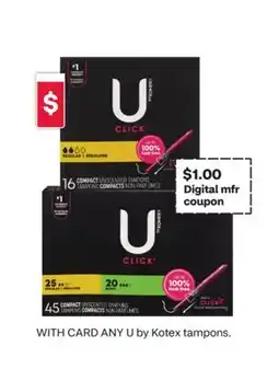 CVS ANY U by Kotex tampons offer