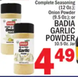 C Town BADIA GARLIC POWDER offer