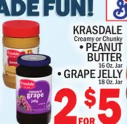 C Town KRASDALE, PEANUT BUTTER, GRAPE JELLY offer