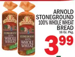 C Town ARNOLD STONEGROUND 100% WHOLE WHEAT BREAD offer