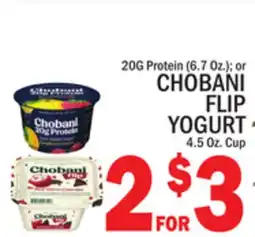 C Town CHOBANI FLIP YOGURT 4.5 Oz. Cup offer