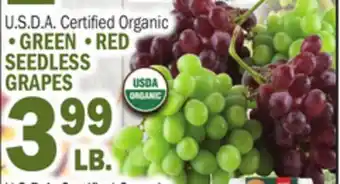C Town • GREEN • RED SEEDLESS GRAPES offer