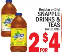 C Town SNAPPLE DRINKS & TEAS offer