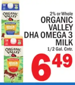 C Town ORGANIC VALLEY DHA OMEGA 3 MILK offer
