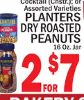 C Town PLANTERS DRY ROASTED PEANUTS offer