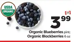 Weis Markets Organic Blueberries pint Organic Blackberries 6 oz offer