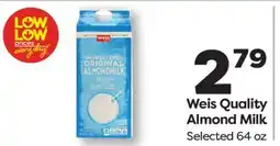 Weis Markets Weis Quality Almond Milk offer