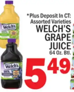 C Town WELCH'S GRAPE JUICE offer