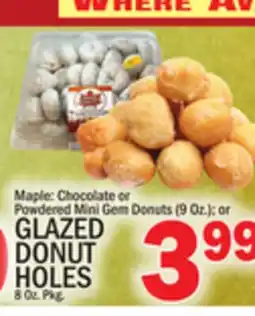 C Town GLAZED DONUT HOLES 8 Oz. Pkg offer