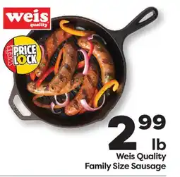 Weis Markets Weis Quality Family Size Sausage offer
