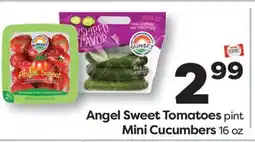 Weis Markets Angel Sweet Tomatoes pint Mini Cucumbers offer