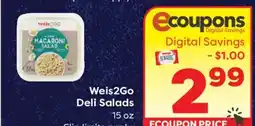 Weis Markets Weis2Go Deli Salads offer
