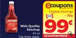 Weis Markets Weis Quality Ketchup offer