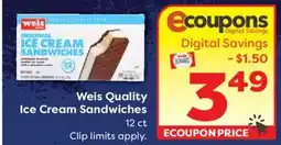 Weis Markets Weis Quality Ice Cream Sandwiches offer