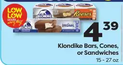 Weis Markets Klondike Bars, Cones, or Sandwiches offer