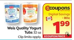 Weis Markets Weis Quality Yogurt offer