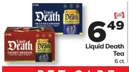 Weis Markets Liquid Death Tea offer