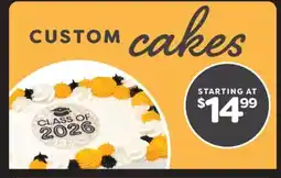 Weis Markets CUSTOM cakes offer
