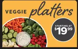 Weis Markets VEGGIE platters offer