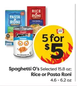 Weis Markets Spaghetti O's Selected 15.8 oz Rice or Pasta Roni 4.6 - 6.2 oz offer