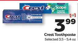 Weis Markets Crest Toothpaste offer