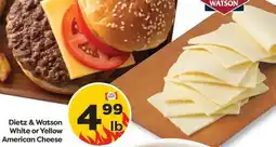 Weis Markets Dietz & Watson White or Yellow American Cheese offer