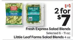 Weis Markets Fresh Express Salad Blends Selected 6 - 11 oz Little Leaf Farms Salad Blends 4 oz offer
