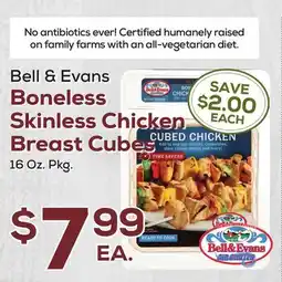 DeCicco & Sons Bell & Evans Boneless Skinless Chicken Breast Cubes offer