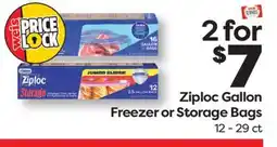 Weis Markets Ziploc Gallon Freezer or Storage Bags offer