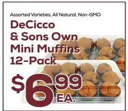 DeCicco & Sons DeCicco & Sons Own Mini Muffins 12-Pack offer