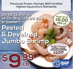 DeCicco & Sons Peeled & Deveined Jumbo Shrimp offer