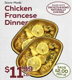 DeCicco & Sons Chicken Francese Dinner offer