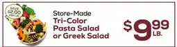 DeCicco & Sons Tri-Color Pasta Salad or Greek Salad offer