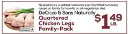 DeCicco & Sons DeCicco & Sons Naturally Quartered Chicken Legs Family-Pack offer