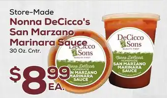 DeCicco & Sons Nonna DeCicco's San Marzano Marinara Sauce offer