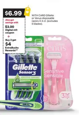 CVS Gillette or Venus disposable razors offer